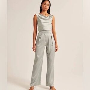Abercrombie & Fitch | Satin Tailored Wide leg Trousers